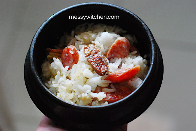 Leftover Lap Cheong Claypot Rice